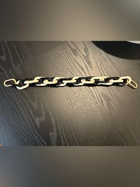 Clare V Black and Cream Resin Strap